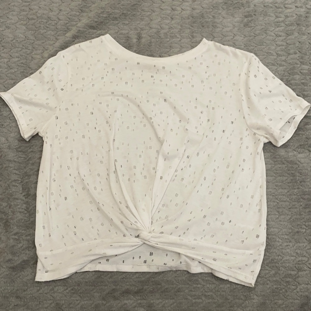 White Tshirt Crop Top